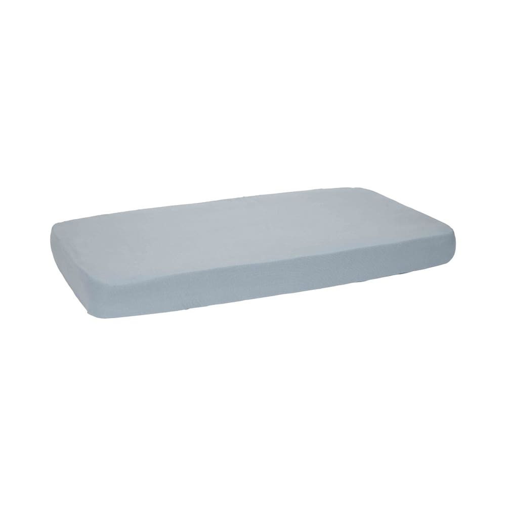 Little Dutch - Fitted Cot Sheet - Pure Denim Blue - 60 x 120 cm