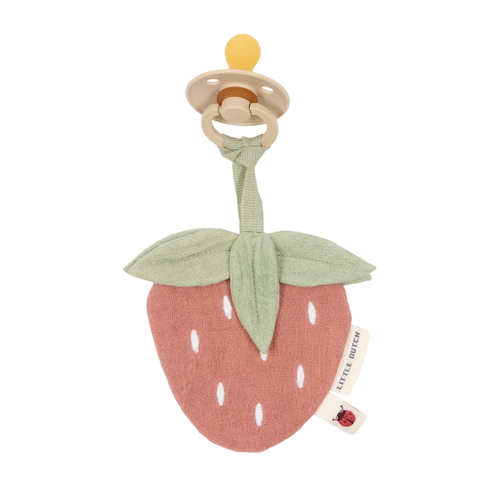 Little Dutch - Muslin Pacifier Cloth - Strawberry