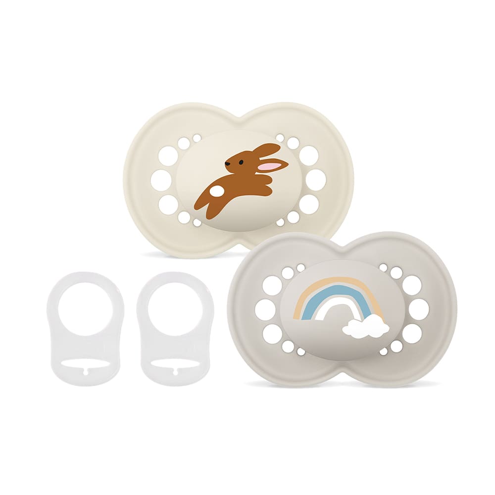 MAM - Schnuller Original 6-16m neutral - 2 Stk. + 2 clips