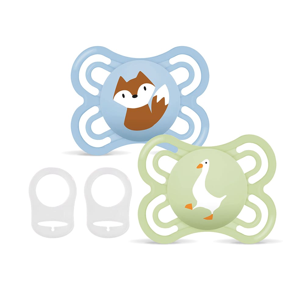 MAM - Pacifier - Perfect 0-6m blue - 2 pcs + 2 clips