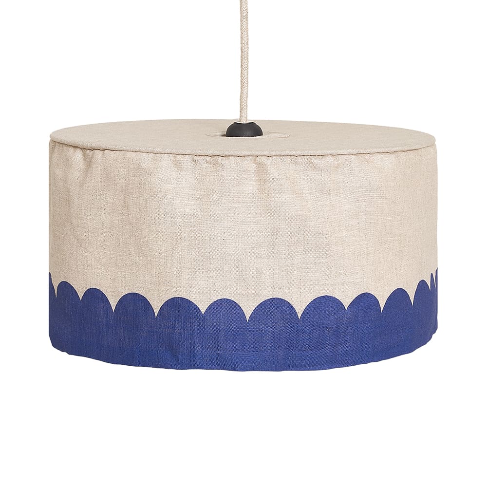 Nobodinoz - Linen Pendant Lampshade - Vibes - 40 cm - Blue