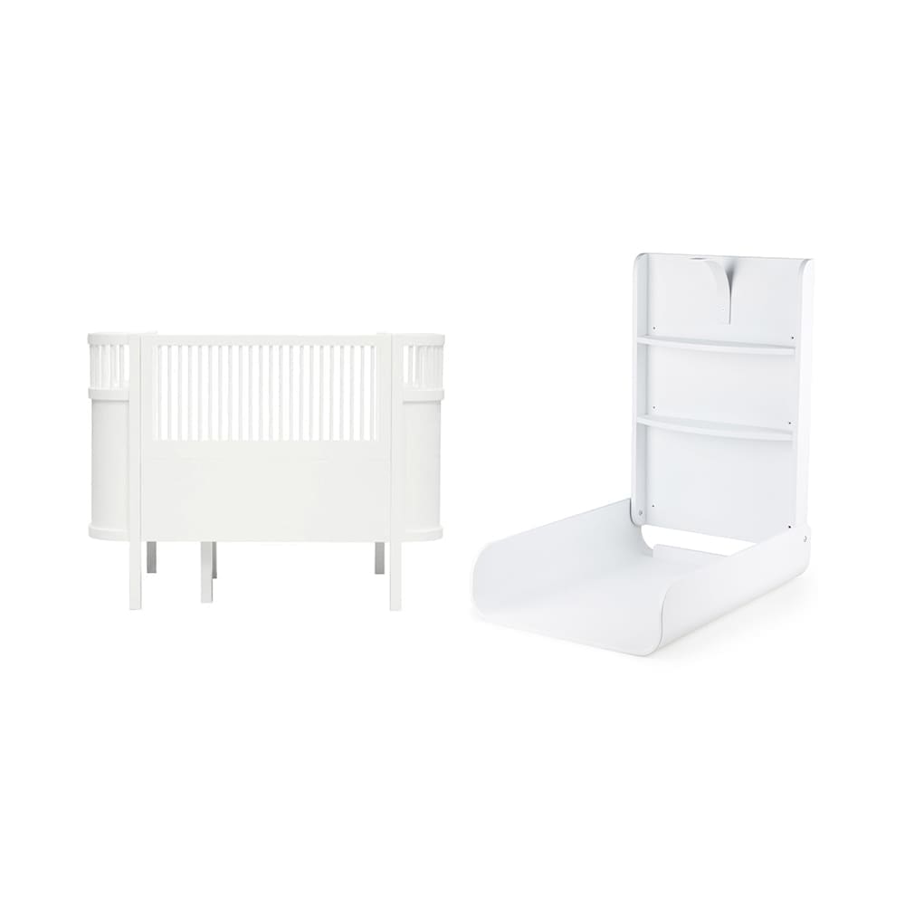Sebra - 2-piece Convertible Nursery - Baby & Junior Bed - White