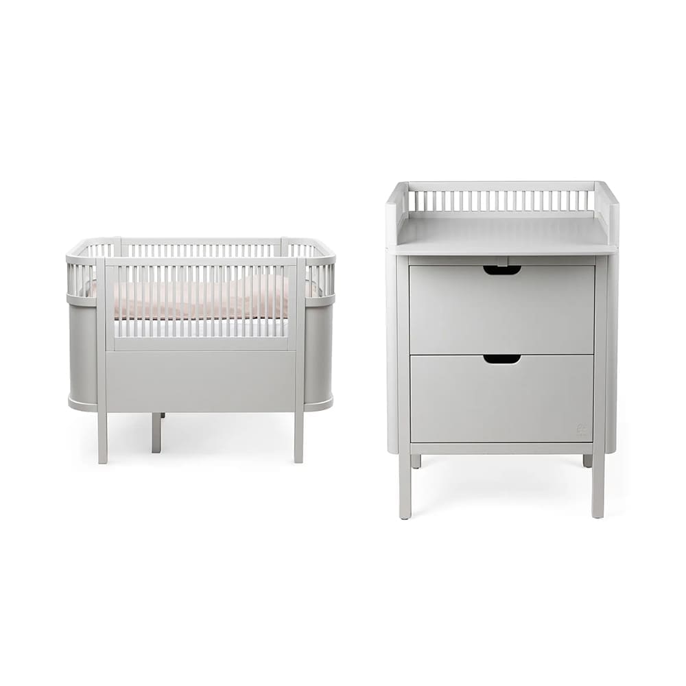 Sebra - 2-piece Convertible Nursery - Baby & Junior Bed - Stone