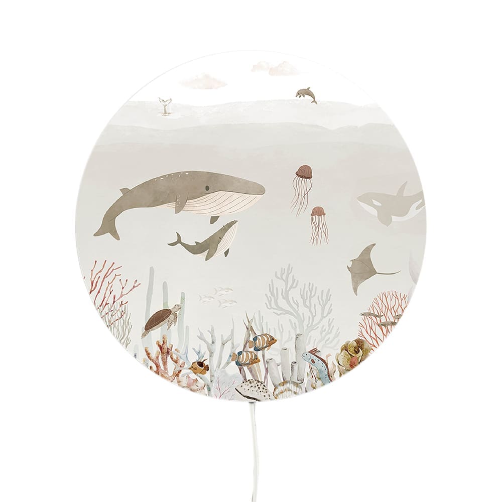 Oliver Robins - Round Wall Lamp - Sensational Sea - Brown