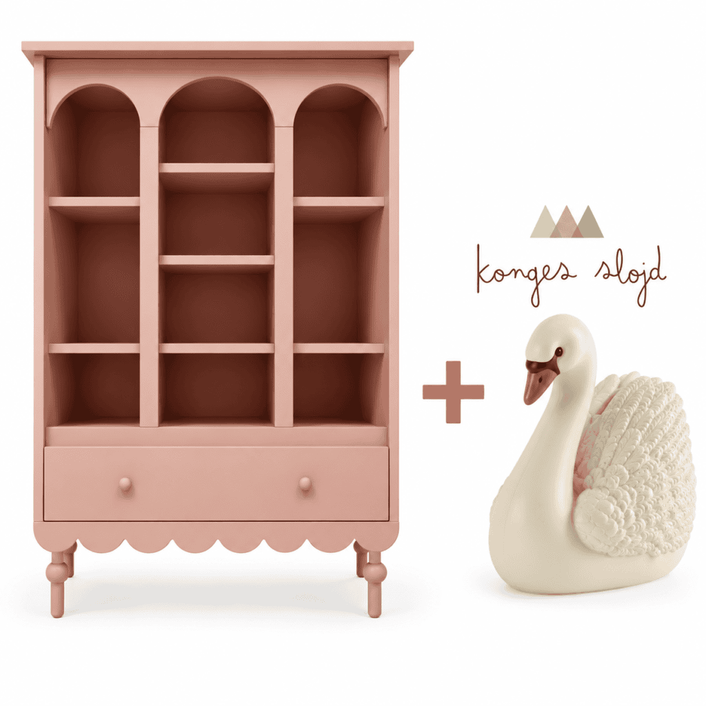Wood Luck Design - Bookshelf - Babushka - Pink