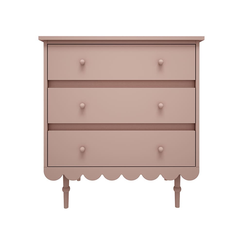 Wood Luck Design - Chest of Three Drawers - Babushka - Pink