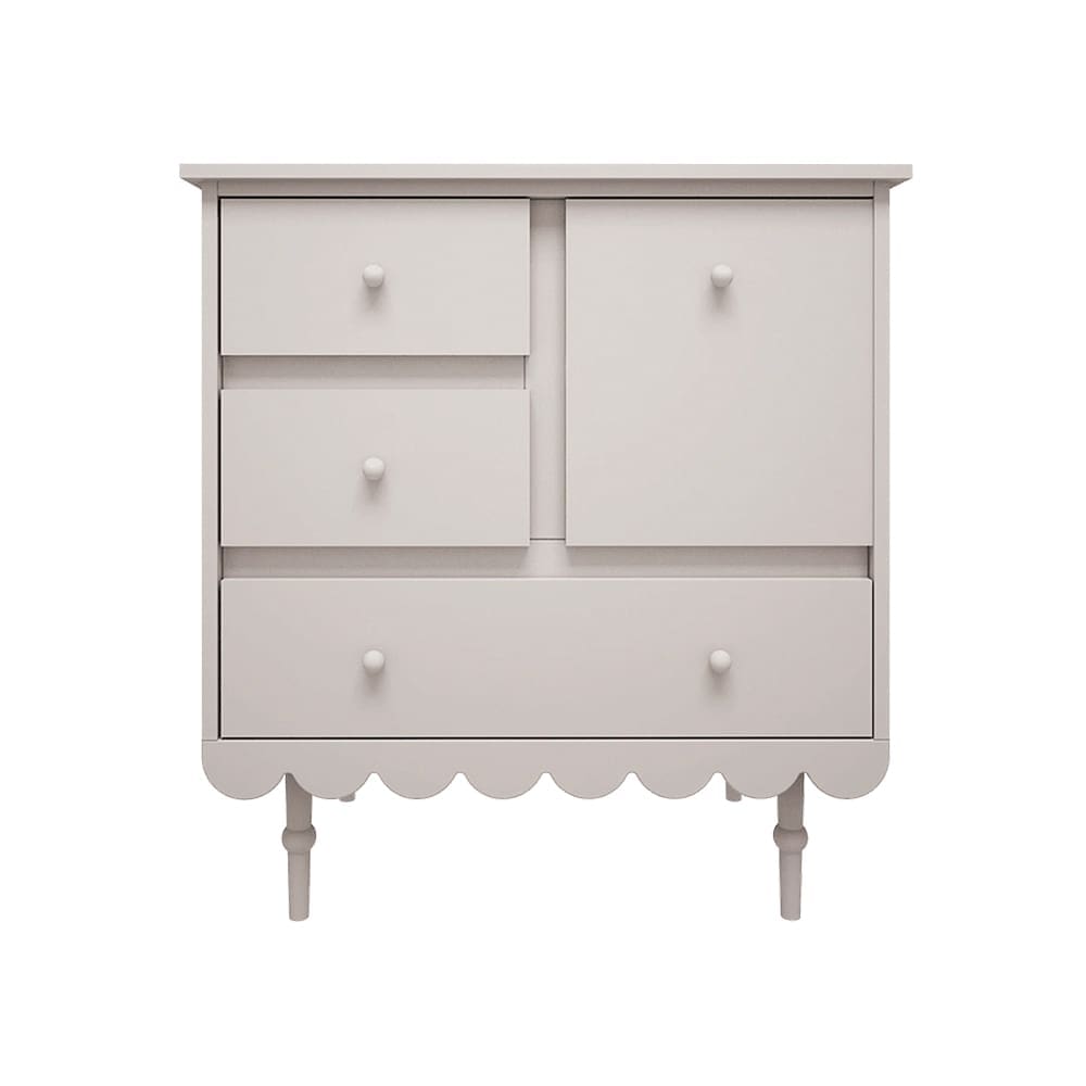 Wood Luck Design - Low Chest of Drawers - Babushka - White