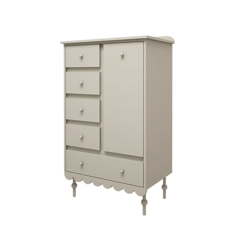 Wood Luck Design - Tall Chest of Drawers - Babushka - Olive