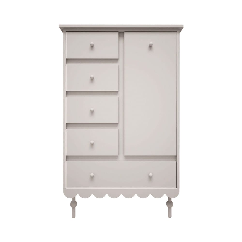 Wood Luck Design - Tall Chest of Drawers - Babushka - White
