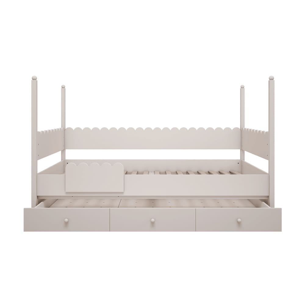 Wood Luck Design - Lower Bunk Bed - Babushka - White