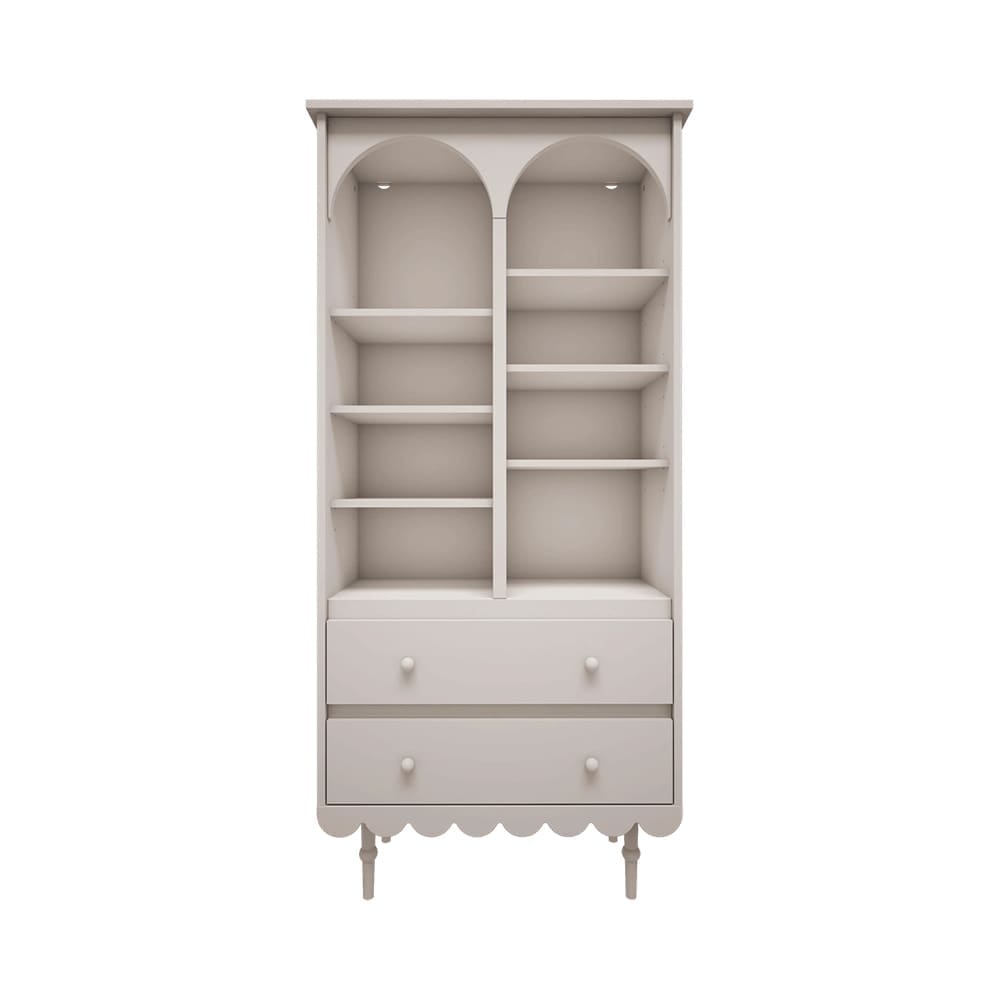 Wood Luck Design - Large Bookshelf - Babushka - White