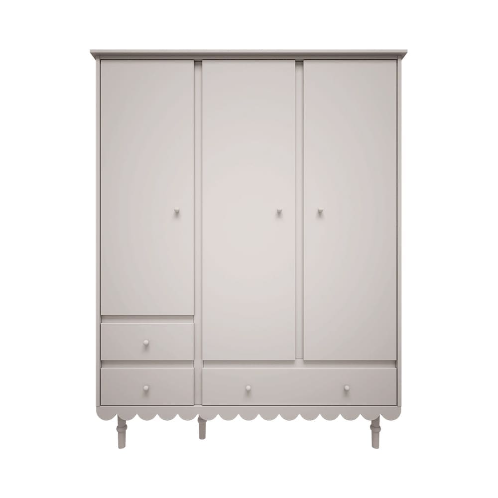 Wood Luck Design - Three Door Wardrobe - Babushka - White