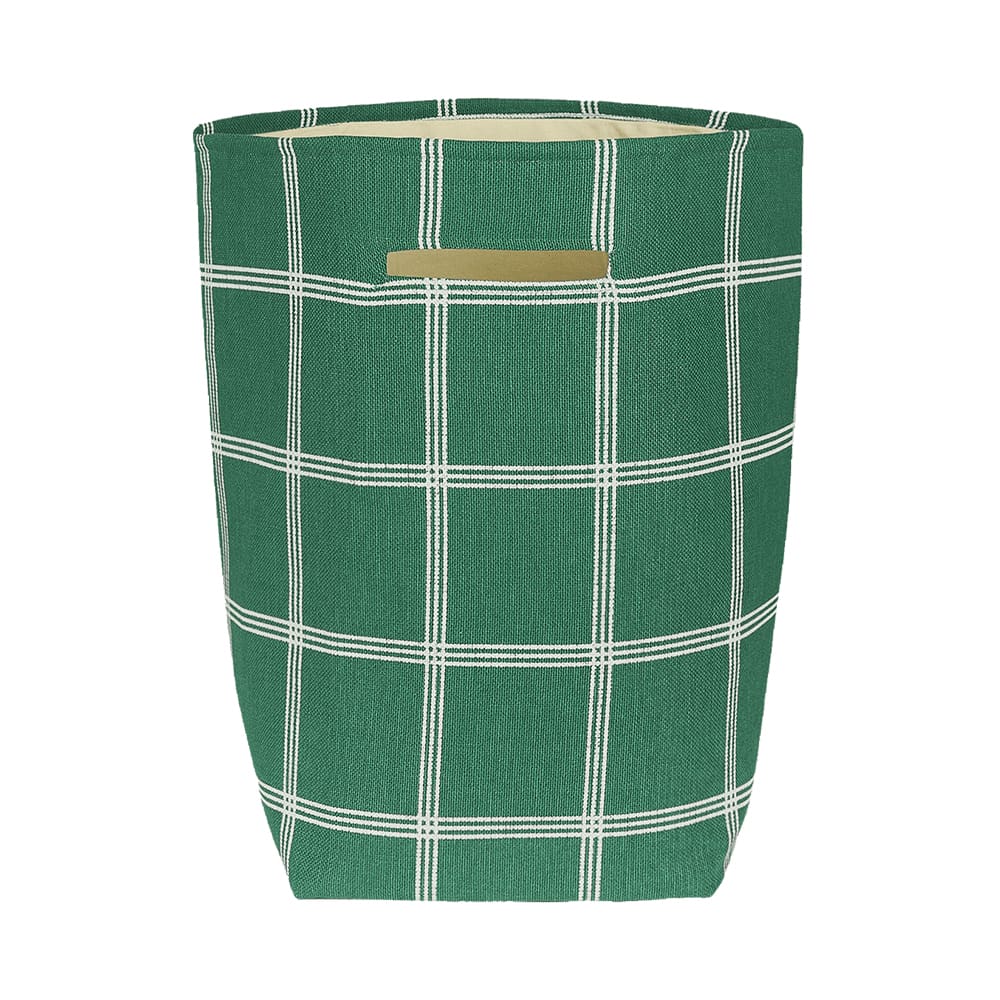 Nobodinoz - Vibes - Large Storage Basket - Green Grid