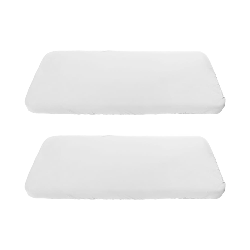 Sebra - Jersey Sheet - 2-Pack Junior 70 × 160 cm - White