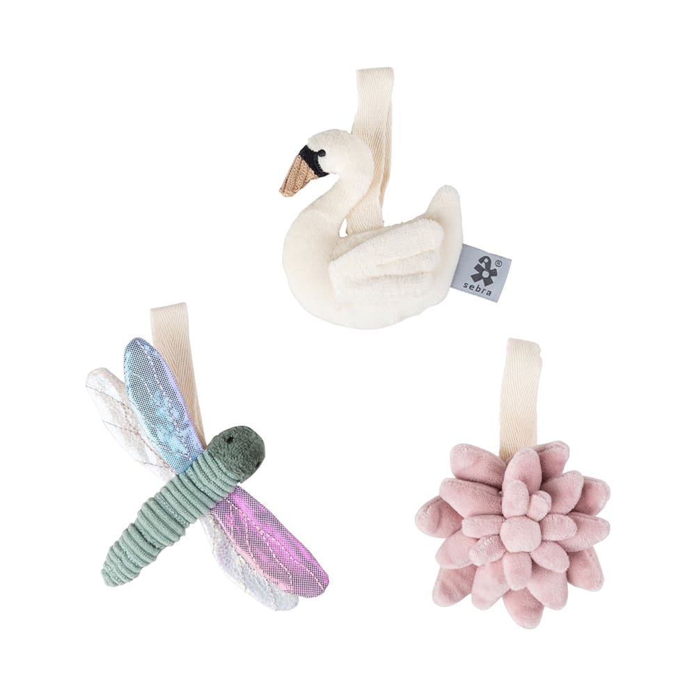 Sebra - Activity Toys - 3-Piece Set - Flower / Dragonfly / Swan
