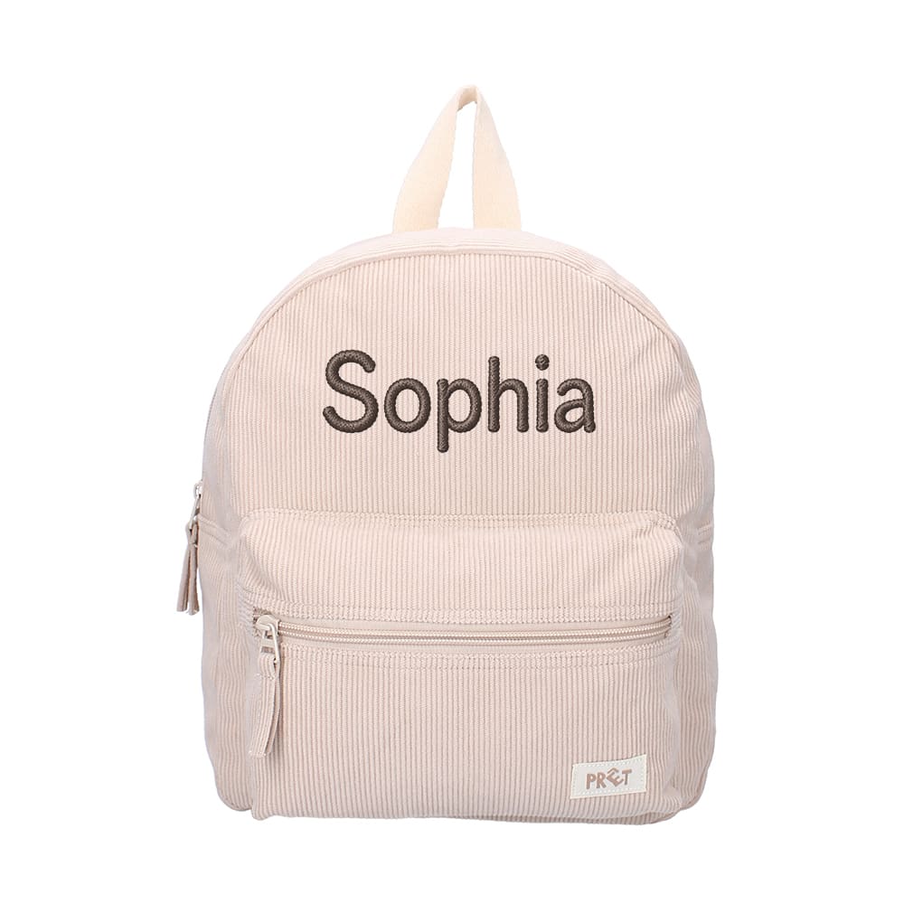 Prêt - Ridge And Row - Backpack - Corduroy Beige - with Name