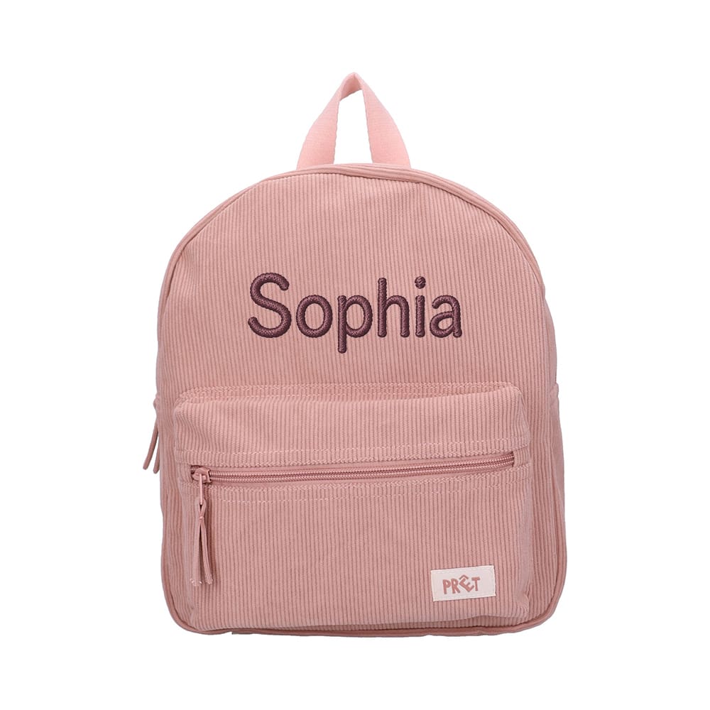 Prêt - Ridge And Row - Backpack - Corduroy Pink - with Name