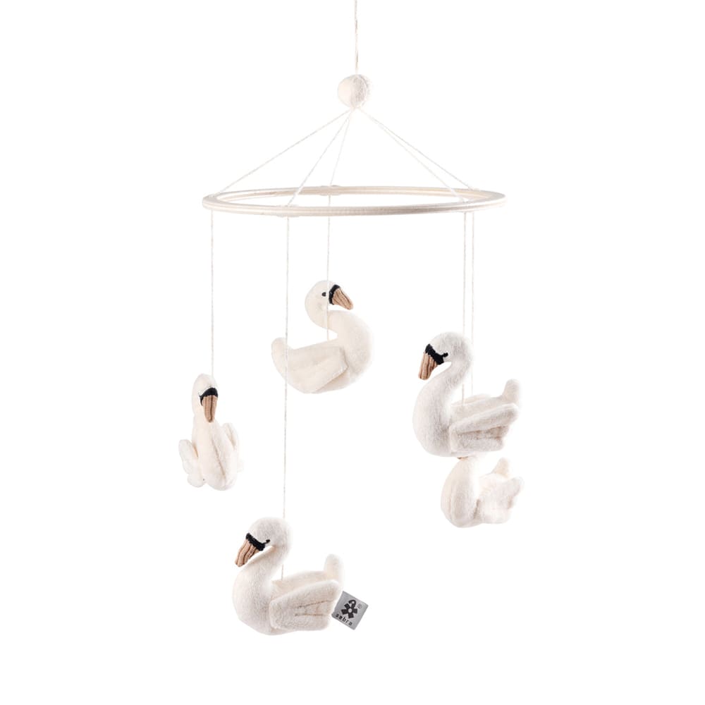 Sebra - Baby Mobile - Activity Toy - Swans