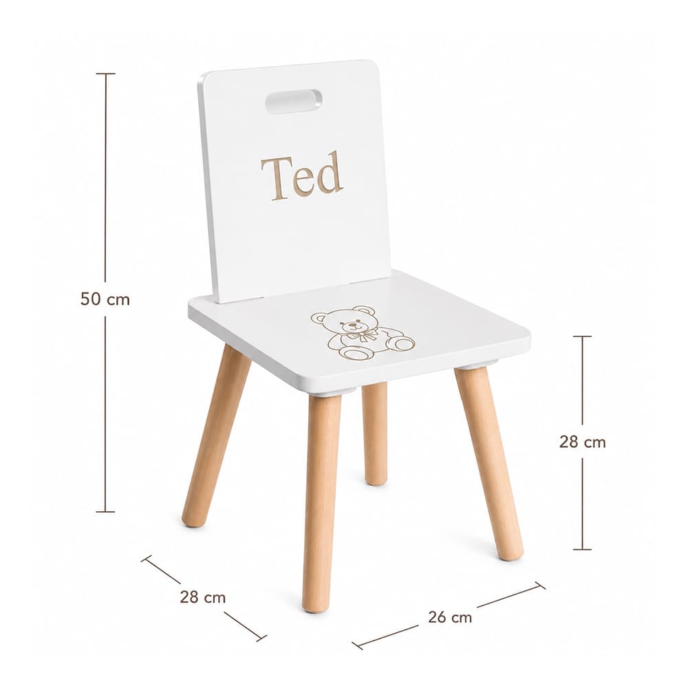 Akomo Studio - Children’s Chair - Modern - of Birth Announcement Card
