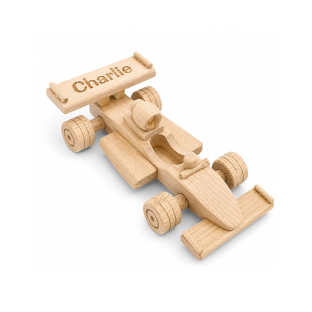 Akomo Studio - Wooden Formula 1 Car - With Name