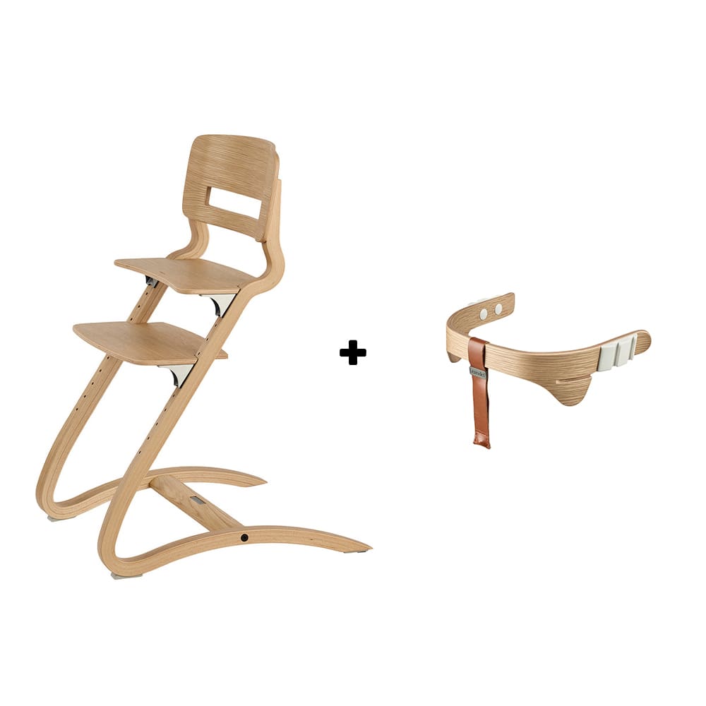 Leander - Louie Hochstuhl - Set mit Sicherheitsbügel - Eiche