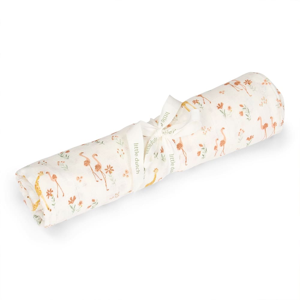 Little Dutch - Swaddle - Blooming Safari - 120 x 120 cm