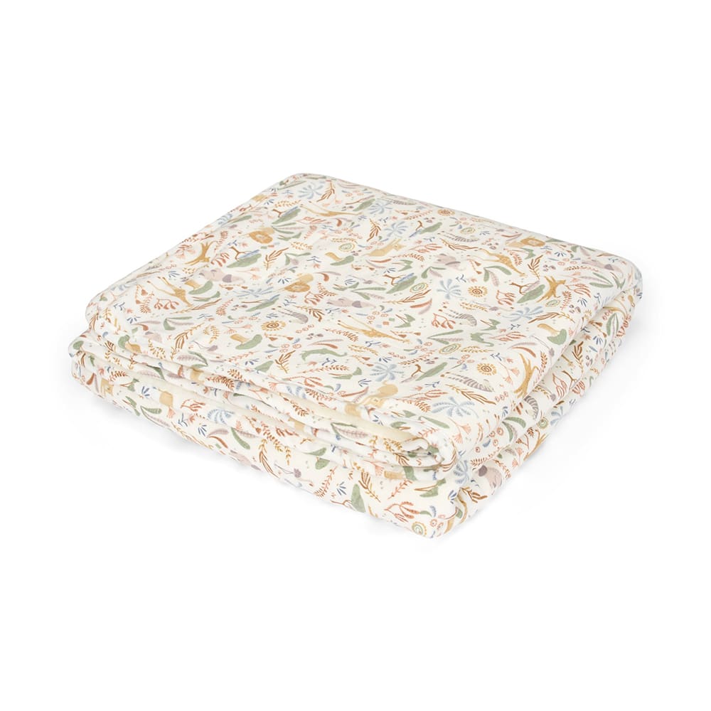 Little Dutch - Fleece Cot Blanket - Safari Wonders - 110 x 140 cm