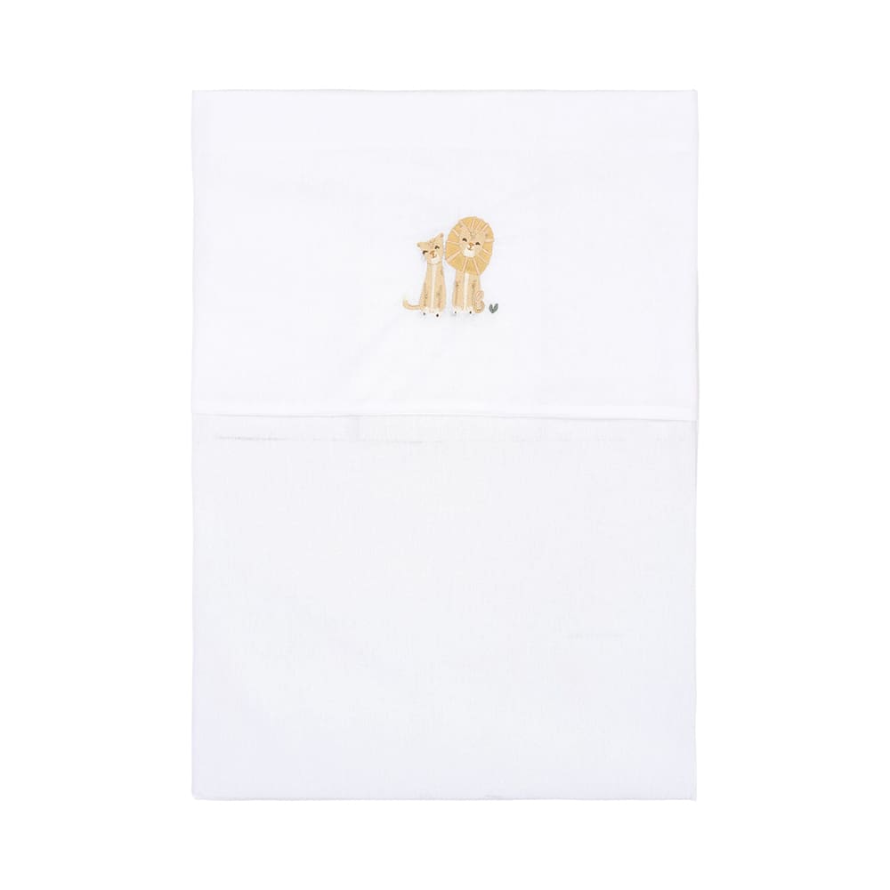 Little Dutch - Cradle Sheet - Lion - White - 70 x 100 cm