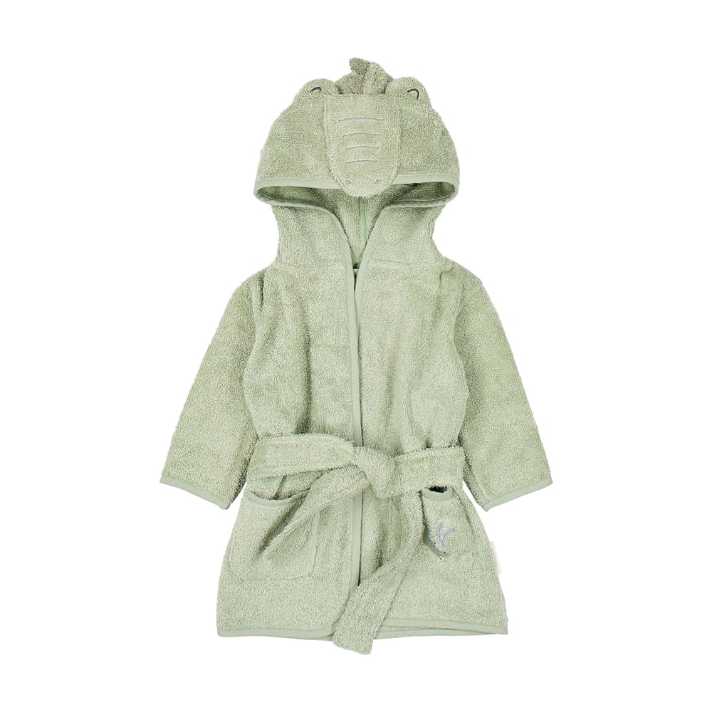 Little Dutch - Bathrobe - Crocodile - Green - 98/104