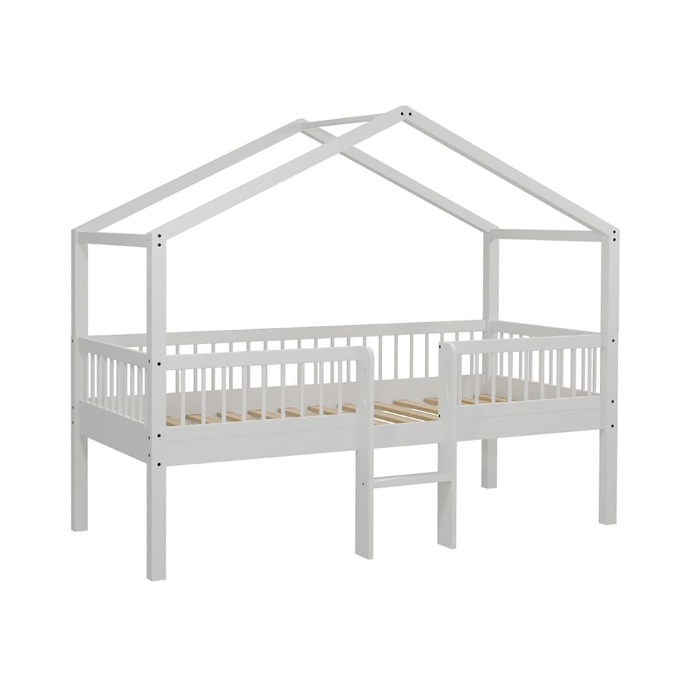 Vipack - Forrest - House Bed With Ladder - White Beech - 90 x 200 cm