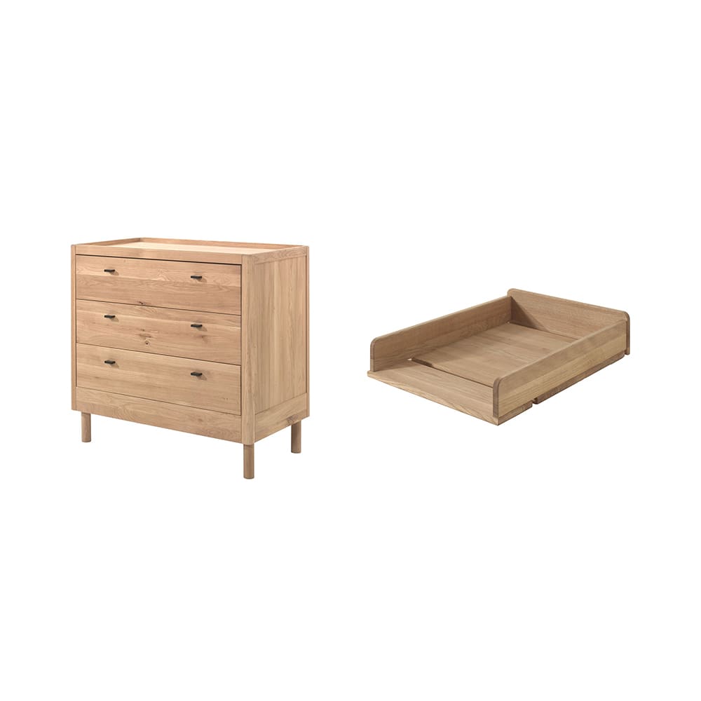 Jaxx - Forrest - 2-Piece Changing Set - 3-Drawer Chest - Oak
