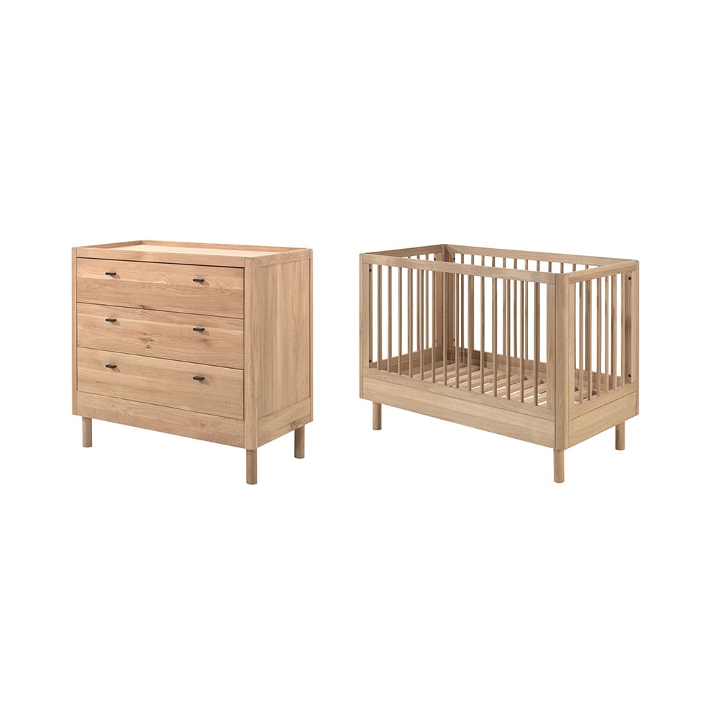 Jaxx - Forrest - 2-Piece Nursery Set - 3-Drawer Chest - Oak - 60 x 120 cm