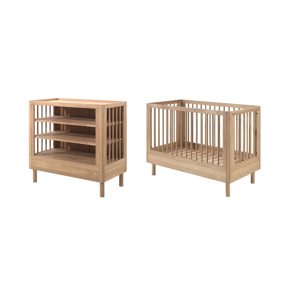 Jaxx - Forrest - 2-Piece Nursery Set - Changing Table - Oak - 60 x 120 cm