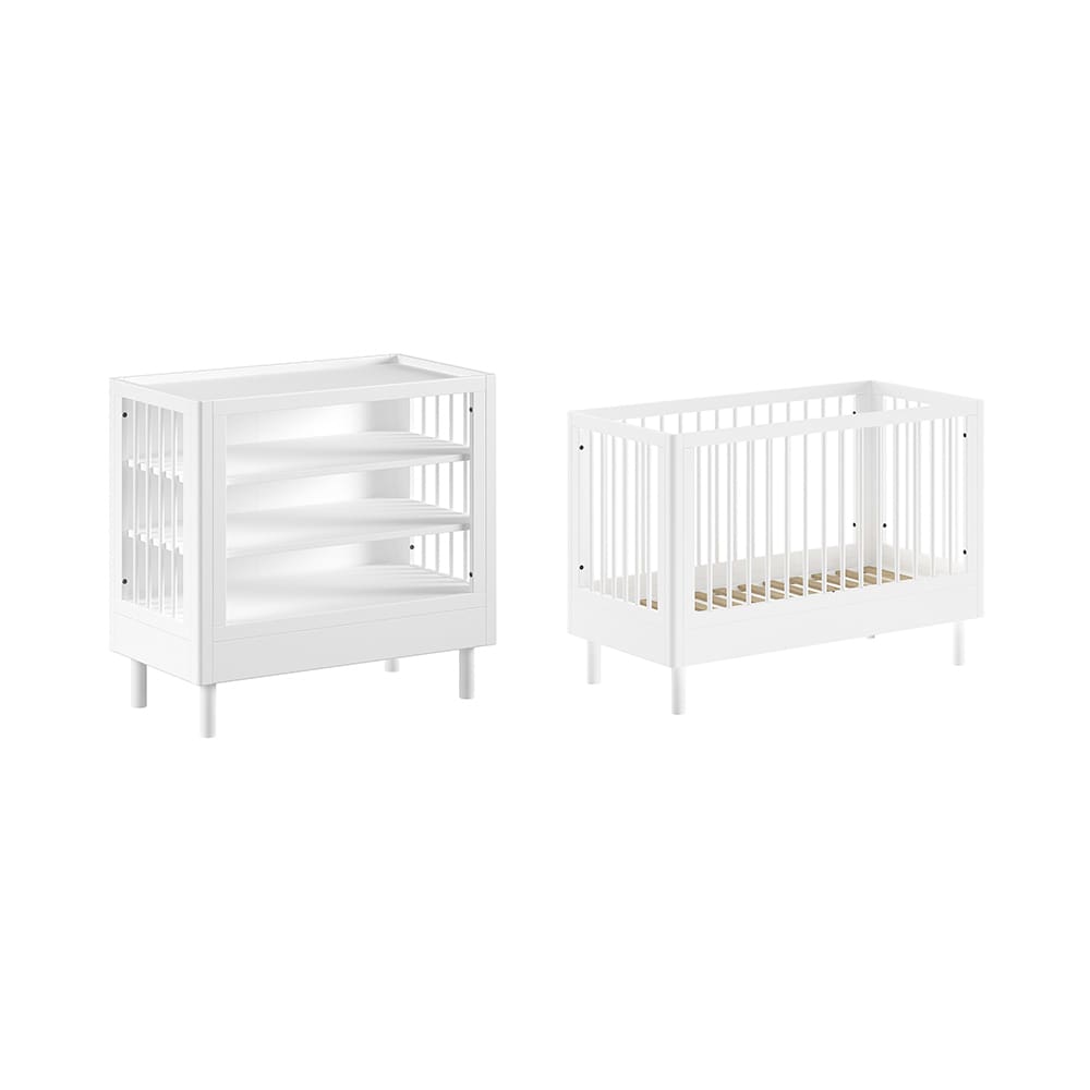 Jaxx - Forrest - 2-Piece Nursery Set - Changing Table - White Beech - 60 x 120 cm