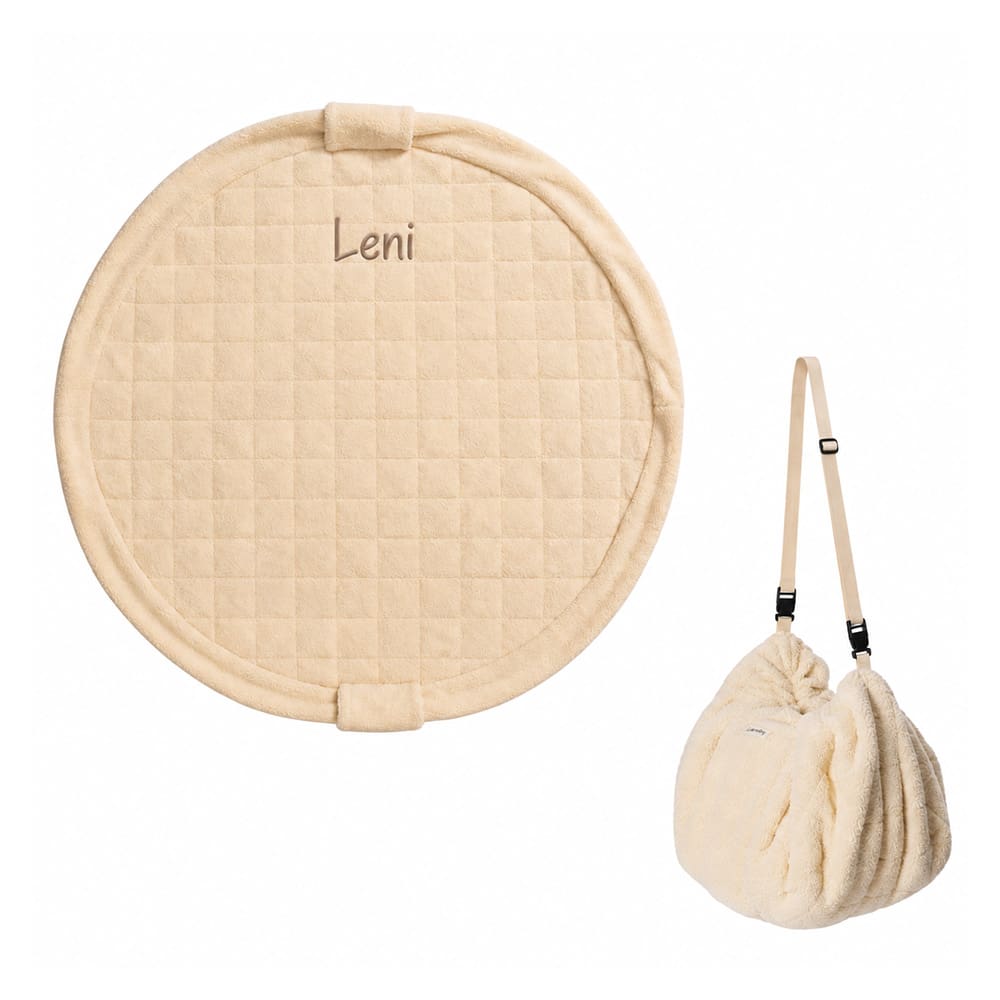 Play&Go - 3-in-1 Baby Playmat and Travel Bag - Oak Teddy - with Name