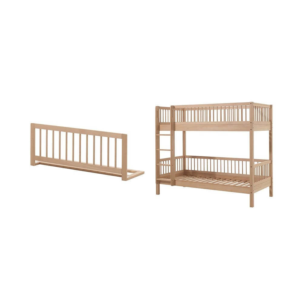Vipack - Forrest - 2-Piece Bed Set - Bunk Bed + Bed Guard - Natural Beech - 90 x 200 cm