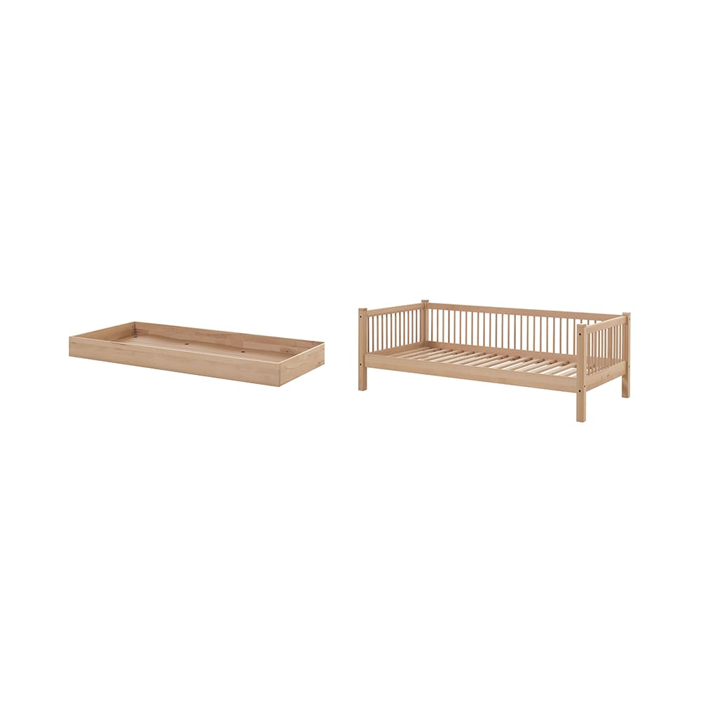 Vipack - Forrest - 2-Piece Bed Set - Cabin Bed + Trundle Drawer - Natural Beech - 90 x 200 cm