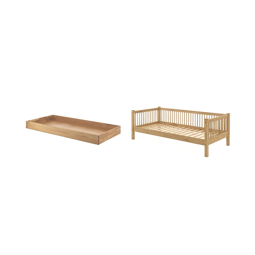 Vipack - Forrest - 2-Teiliges Bett-Set - Kojenbett + Rollbett - Eiche - 90 x 200 cm