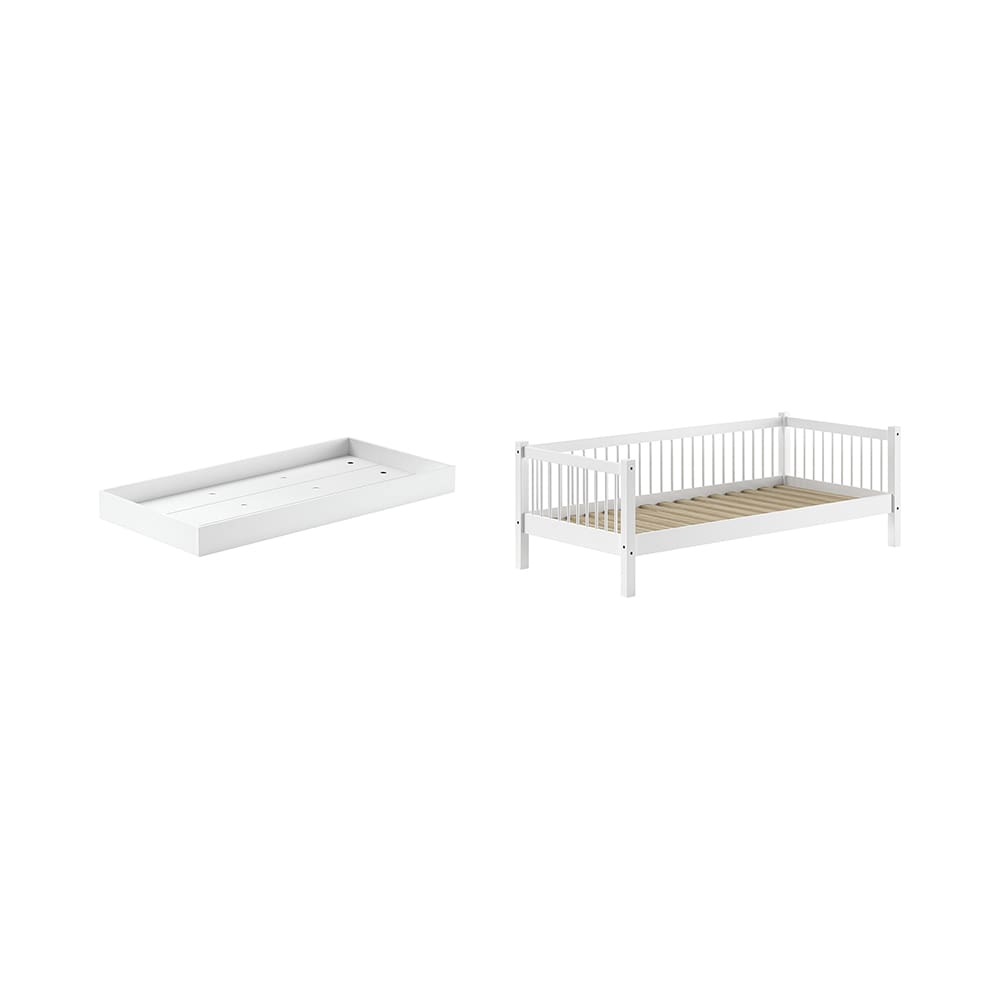 Vipack - Forrest - 2-Piece Bed Set - Cabin Bed + Trundle Drawer - White Beech - 90 x 200 cm