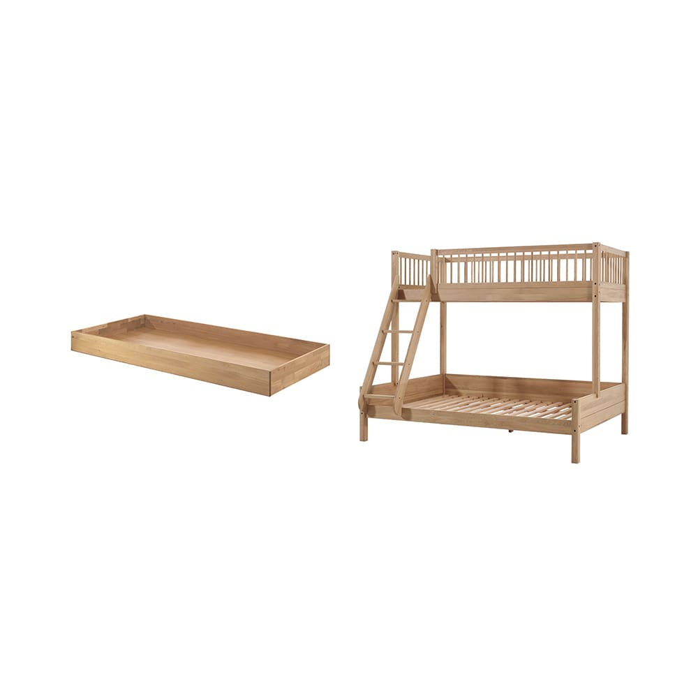 Vipack - Forrest - 2-Piece Bed Set - Family Bunk Bed - Oak - 140 x 200 cm