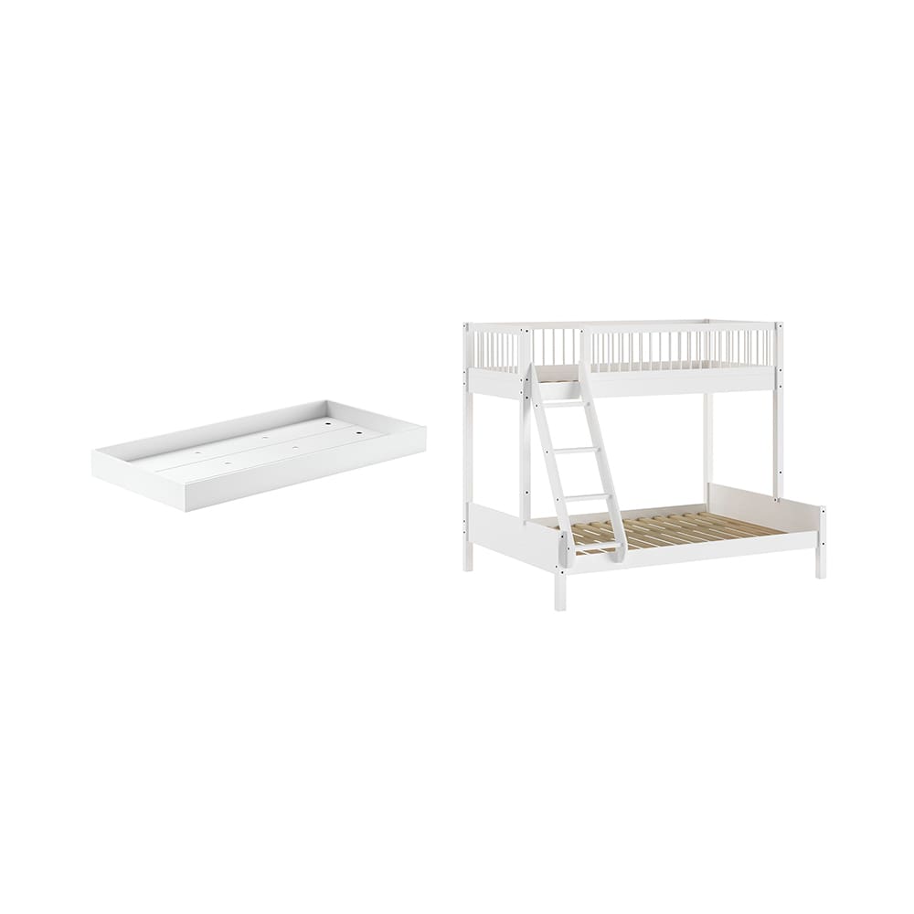 Vipack - Forrest - 2-Piece Bed Set - Family Bunk Bed - White Beech - 90 x 200 cm