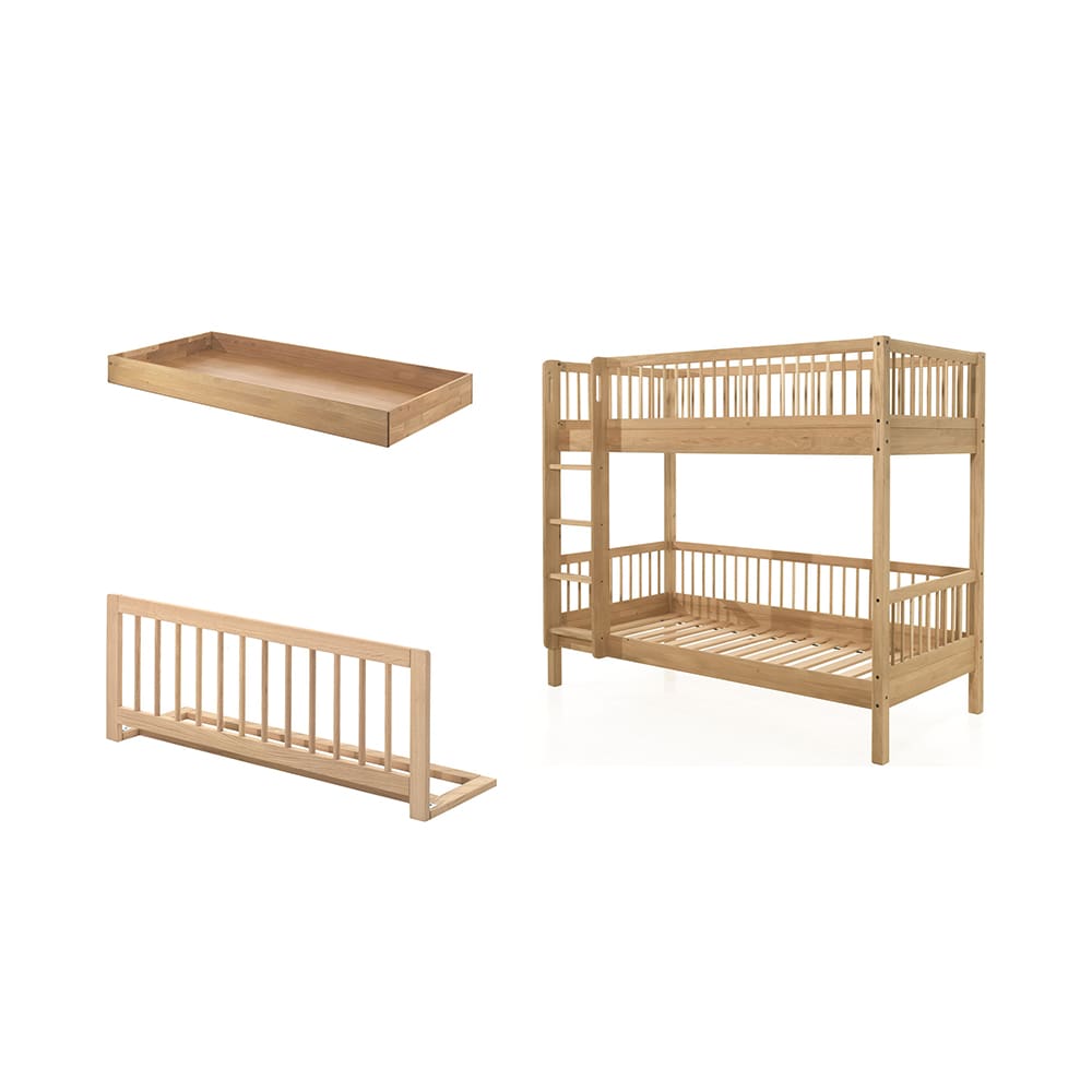 Vipack - Forrest - 3-Piece Bed Set - Bunk Bed - Oak - 90 x 200 cm