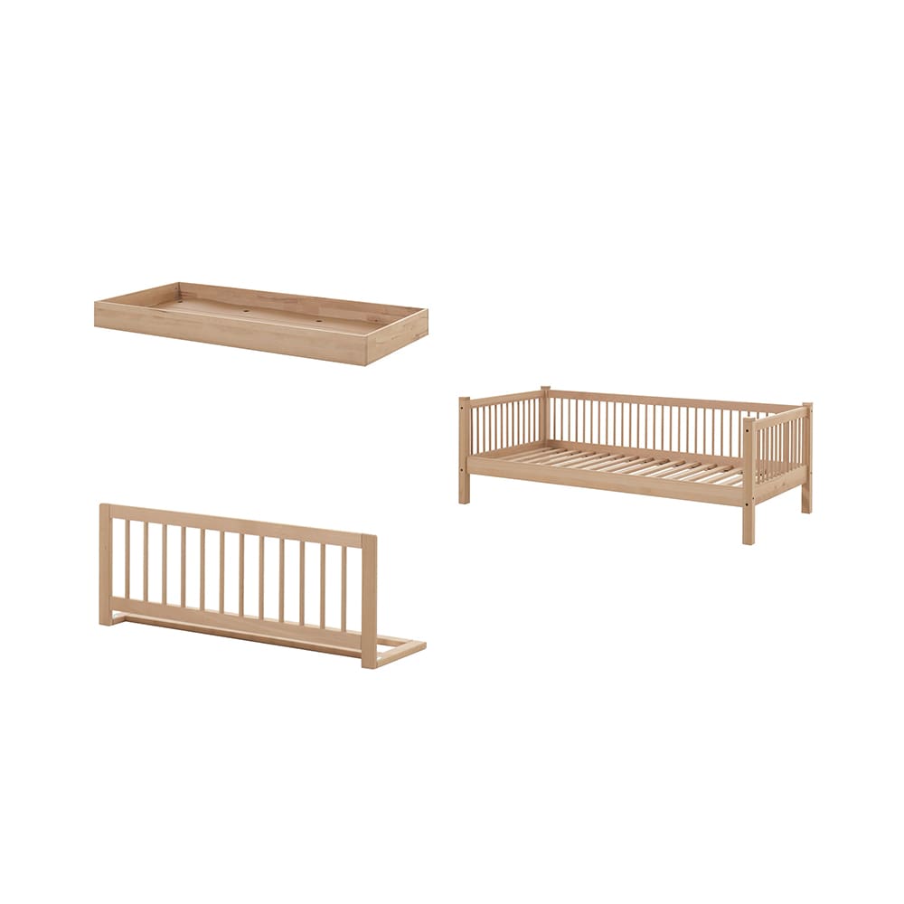 Vipack - Forrest - 3-Piece Bed Set - Cabin Bed - Natural Beech - 90 x 200 cm