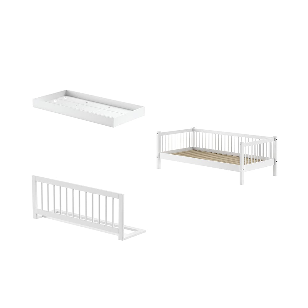 Vipack - Forrest - 3-Teiliges Bett-Set - Kojenbett - Weiße Buche - 90 x 200 cm
