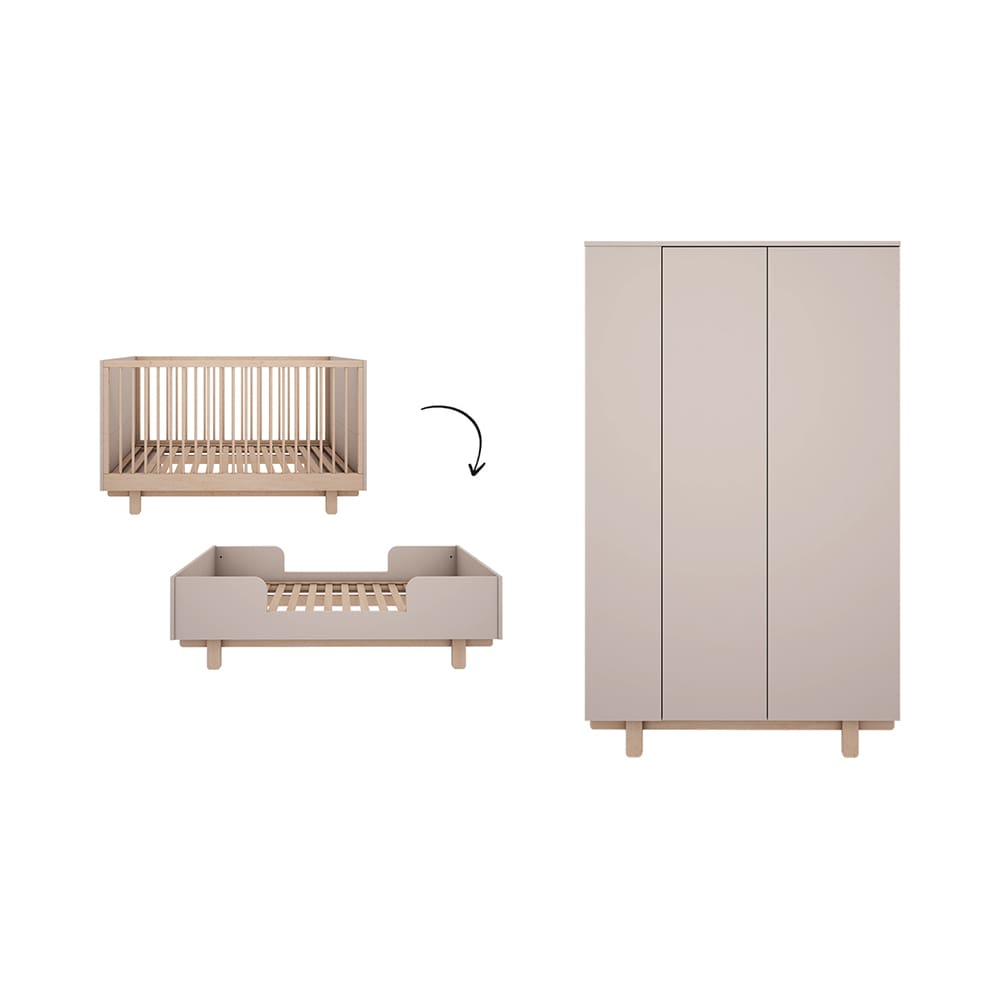 Wood Luck Design - Basic - 2-Piece Nursery - Cashmere
