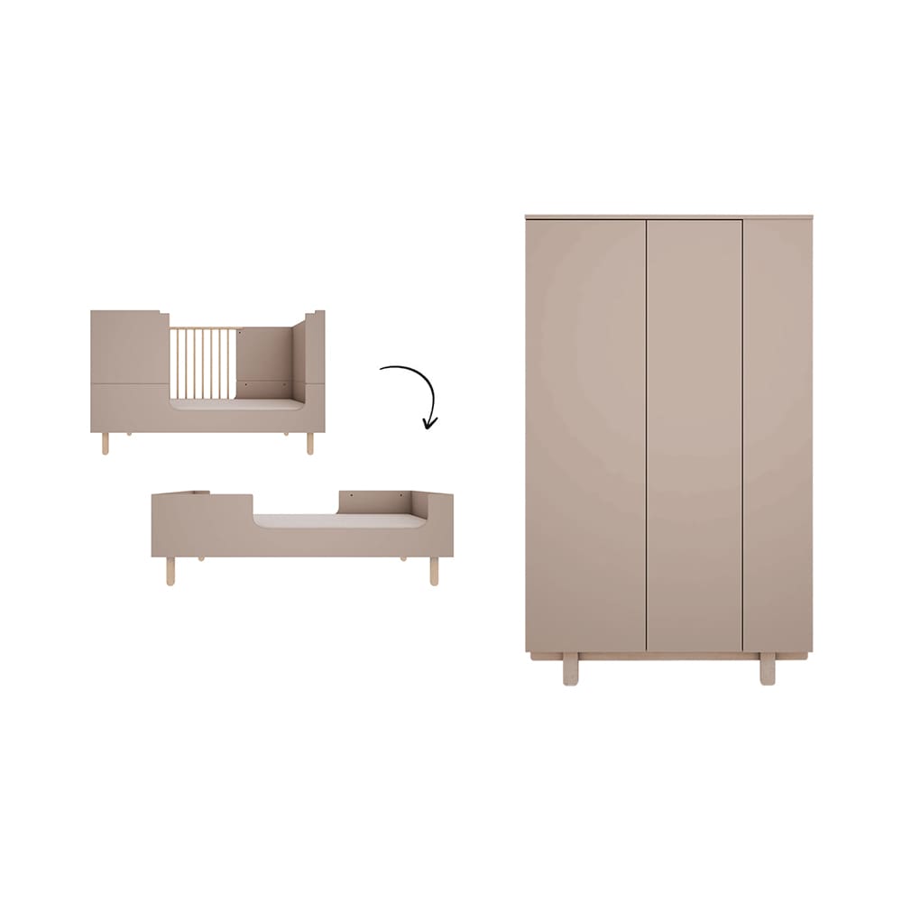 Wood Luck Design - Basic - 2-Piece Nursery - Truffle