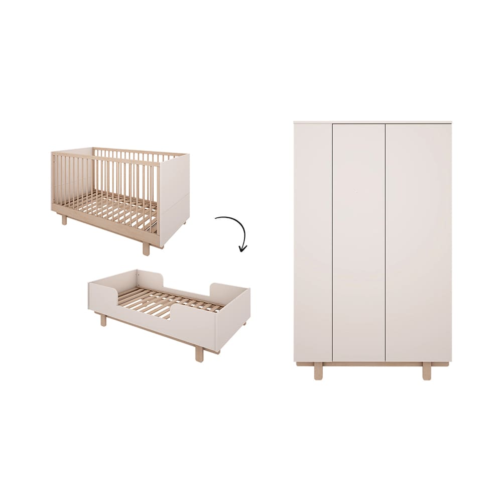 Wood Luck Design - Basic - 2-Piece Nursery - White