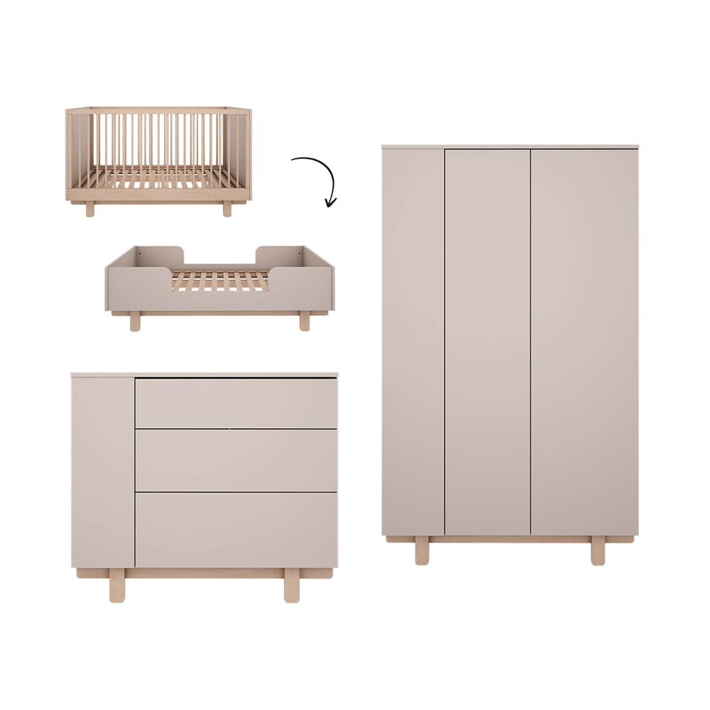Wood Luck Design - Basic - 3-Piece Nursery - Cashmere