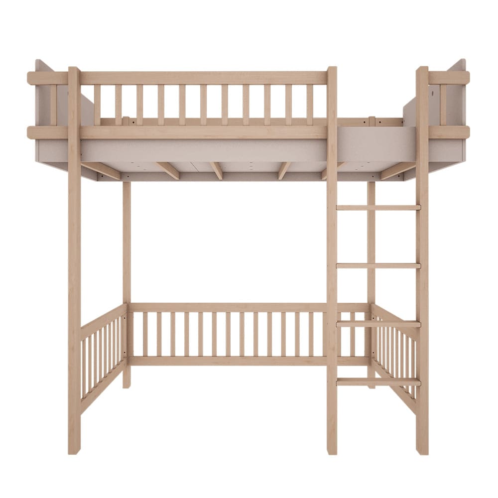 Wood Luck Design - Tall Loft Bed - Basic - Cashmere - 90 × 200 cm