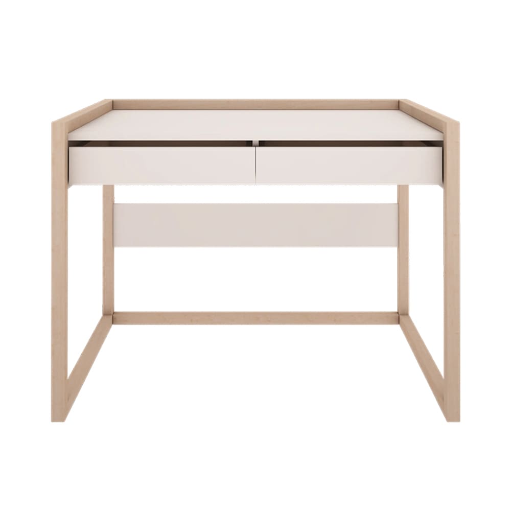 Wood Luck Design - Desk with Drawers - Basic - White